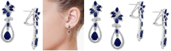 EFFY Collection EFFY&reg; Sapphire (4-5/8 ct. t.w.) & Diamond (5/8 ct. t.w.) Fancy Drop Earrings in 14k White Gold